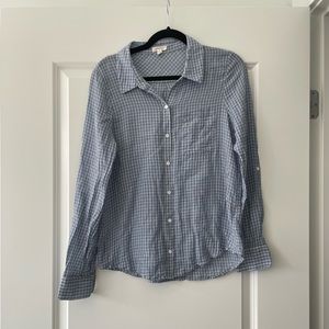 Soft Joie blue plaid button down - M